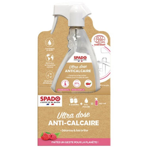 Tablettes X2 Starter Kit Anti Calcaire Ecocert 750ml - Spado