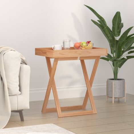 Tabletttisch Klappbar 52x36x56,5 cm Massivholz Nussbaum CFW507214