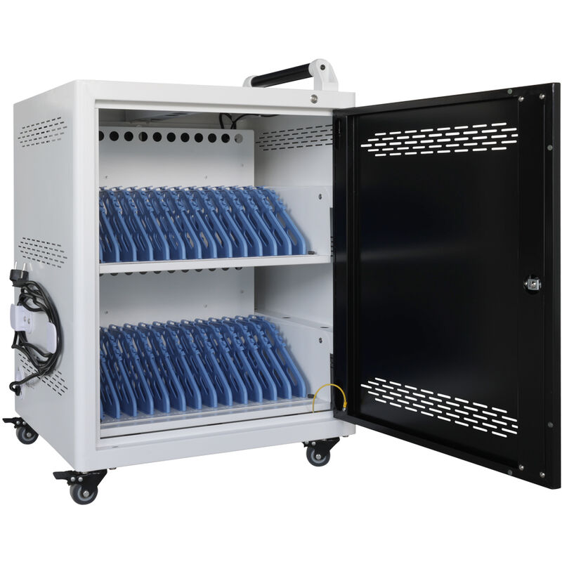 Vivol Tabletwagen Safecart26+ - Weiß - 26 Tablets Oder Laptops Gleichzeitig & Mit Timer Aufladen