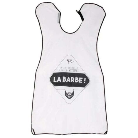 Tablier à barbe et moustache Cosmetic Club M18 Blanc et Noir