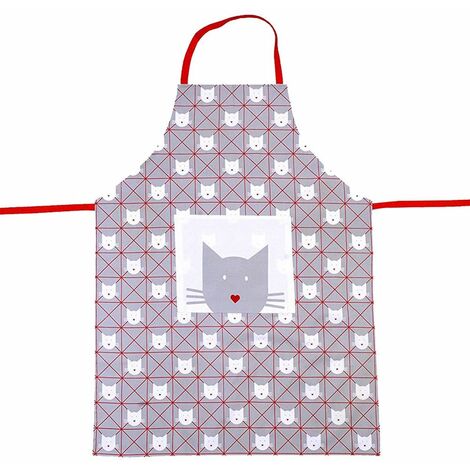 Tablier adulte en coton Chat
