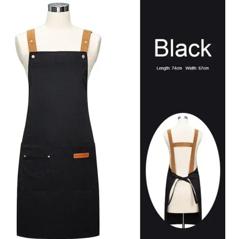 Tablier adulte en toile imperméable, idéal pour les pique-niques, les barbecues et le camping. Tablier mi-long ajustable avec poches et réchauds portables.
