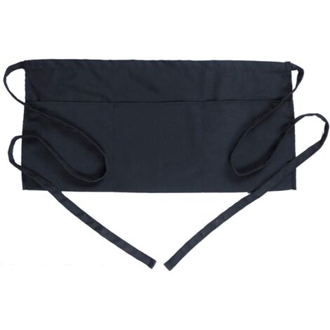 Tablier avec 3 poches pour serveurs et serveuses - Noir, Tabliers courts de serveur