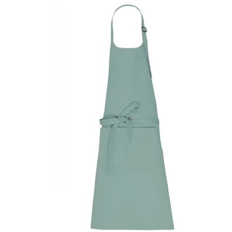 Tablier avec poche en coton bio KARIBAN Vert Bouteille Unique.