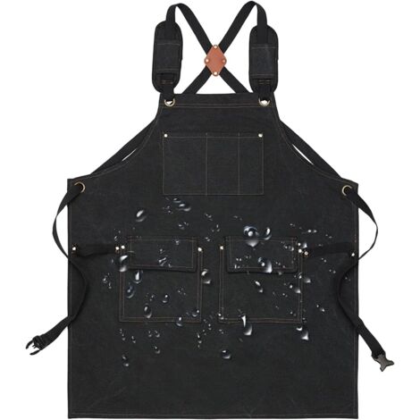 Tablier Avec Poches - Accessoires de Cuisine Ajustables Imperméables -