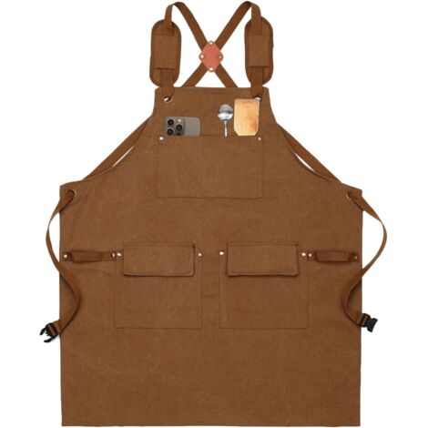 Tablier Avec Poches - Accessoires de Cuisine Ajustables Imperméables -