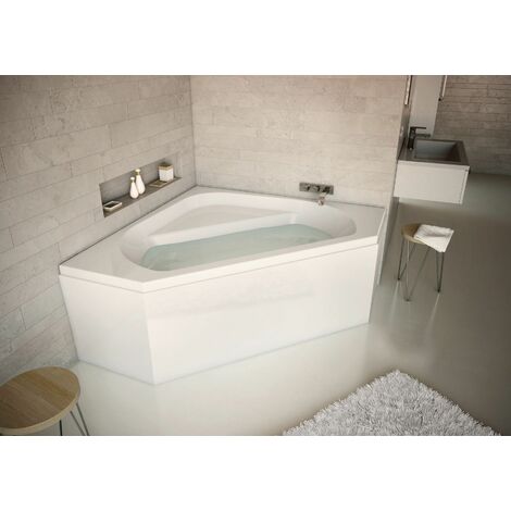 Tablier De Baignoire D Angle U Novalu Wellness Blanc 232914