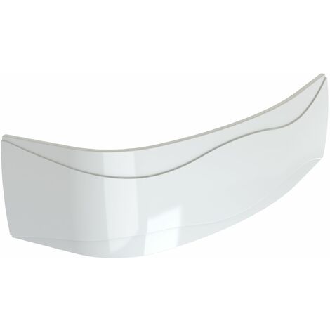Tablier de baignoire en acrylam, courbé et réversible pour baignoire ELBA DUO asymétrique - Blanc
