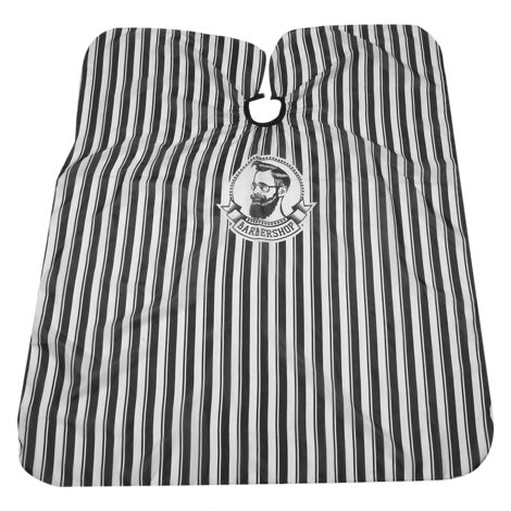 Tablier de Coiffure à Rayures Noir et Blanc pour Teinture et Coupe - Accessoire Salon
