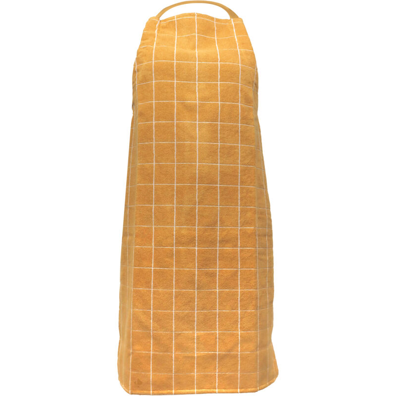 linnea - tablier de cuisine 100% coton new squares - jaune