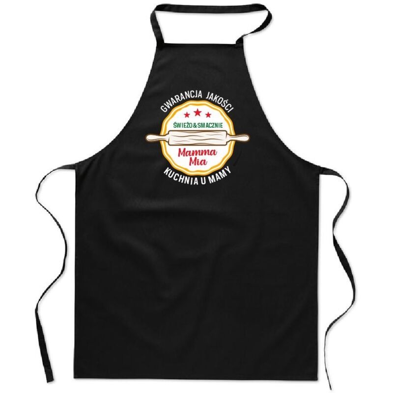 TABLIER DE CUISINE EN COTON AVEC IMPRIMÉ CUISINE DE MAMAN