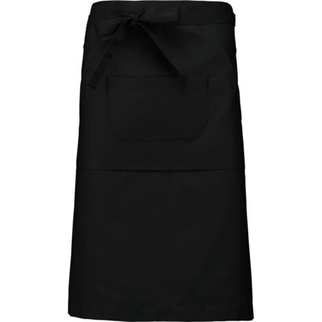 Tablier de cuisine Lavable à 60° polycoton long Kariban Noir Unique.
