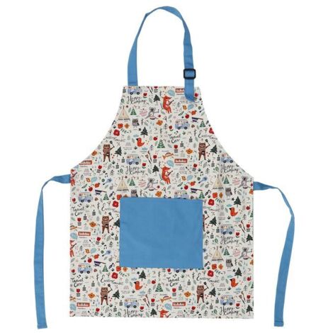 Tablier de cuisine pour enfant - Coton - Poche avant - Sangle ajustable - Design à la mode