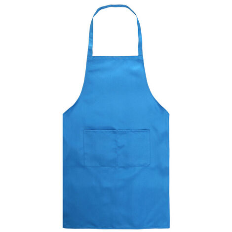 Tablier de cuisine pour hommes et femmes, mode coréenne, pour Chef cuisinier, pour serveuse, avec Logo imprimé personnalisé, cadeau, vente en gros,Lake blue