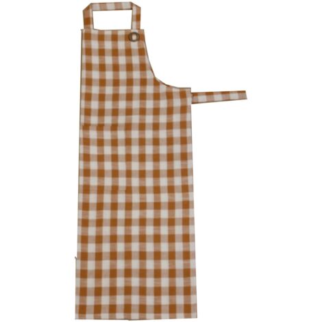 Tablier de cuisine vichy Marron Brun 65x87 cm