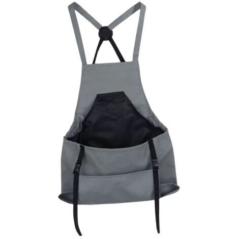 Tablier de jardinage polyvalent pour la cueillette de fruits, en PVC, avec dos croisé et grandes poches, durable et confortable, pour femmes et hommes