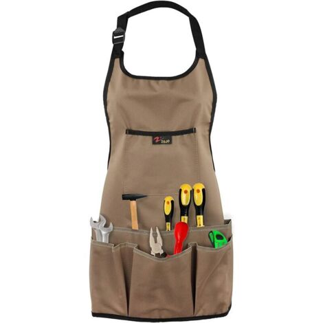 Tablier de jardinage Tissu Oxford Hommes Femmes Tabliers d'outils de jardin résistants à l'usure avec poches - Tissu Oxford
