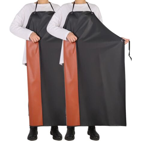 Tablier de protection chimique en PVC, imperméable, résistant aux huiles, épais, cuir souple, adulte pour alimentation, produits aquatiques, abattoirs, cuisines