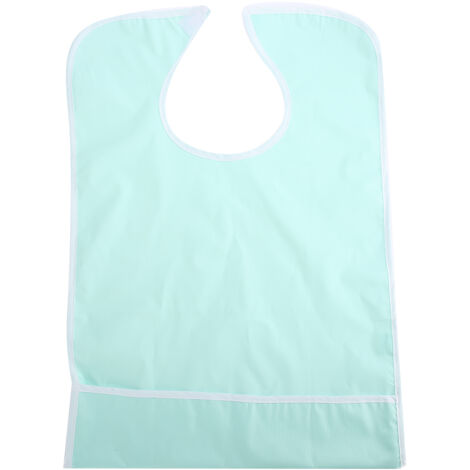 Tablier de repas imperméable pour adultes et personnes âgées, protection vestimentaire verte pour l'alimentation