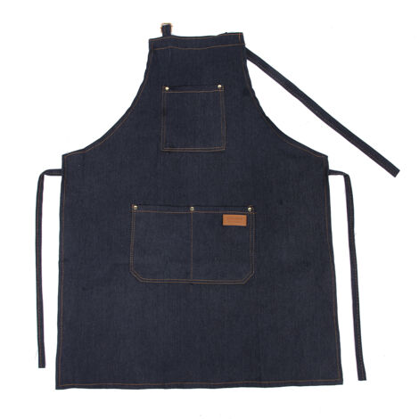 Tablier de salon de beauté, tablier de salon de coiffure, vêtements de travail spéciaux pour coiffeur, sans tache de cheveux, tablier en denim résistant à l'usure