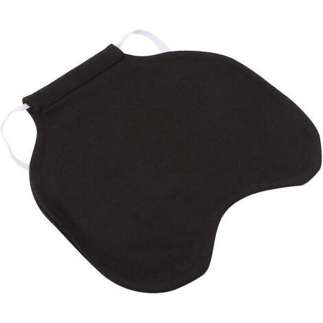 Tablier de selle de poule noir double couche de haute qualité avec protection arrière en tissu