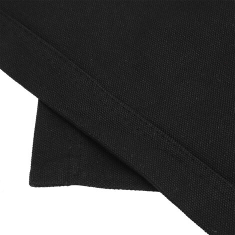 Tablier de siège de directeur en toile, housse remplaçable, modèle 994338 avec deux tailles (52cm x 42cm et 52.5cm x 19.5cm) et baguettes bois, disponible en noir