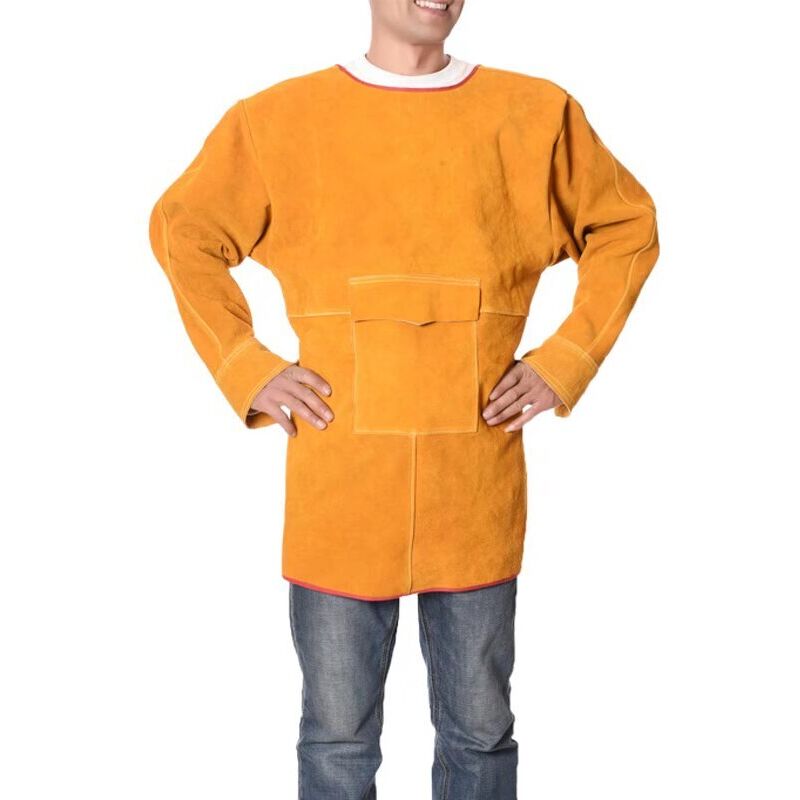 Tablier de Soudeur,Veste de Soudeur en Cuir résistant au feu