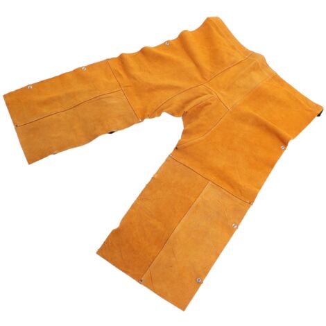Tablier de Soudure en Cuir avec Jambes Fendues, Ajustable et Résistant au Feu - Équipement de Protection