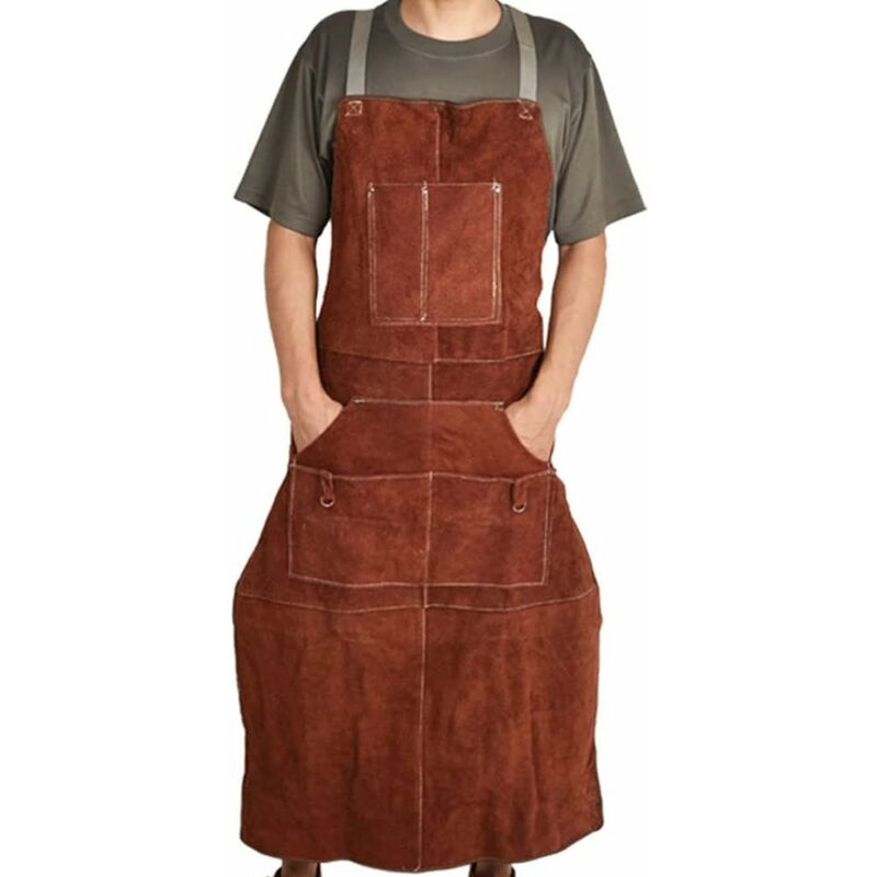Rosemary - Soudage De Soudage En Cuir Atelier De Tablier Tabliers Pour Hommes Tablier à Outils De Protection Isolante Résistante à La Chaleur Durable