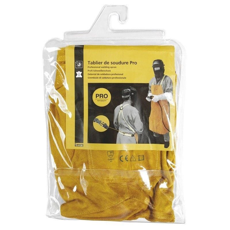 NON - gys Tablier de soudure professionnel cuir - 045217 - Jaune - Taille unique