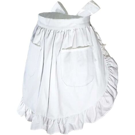 Tablier de taille Tablier rétro vintage mignon Cuisine Cuisine Tablier de ménage à volants avec