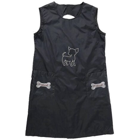Tablier de toilettage imperméable en nylon pour chien et chat, vêtement de travail pour toiletteur, tablier de bain anti-poils, protection lavage animaux.