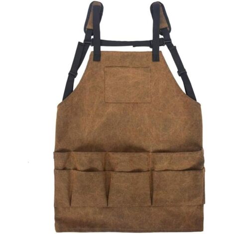 Tablier de Travail du Bois imperméable pour Jardin, Atelier de Jardin Multifonction Outil de Travail Anti-Sale Tabliers avec Poches à Outils