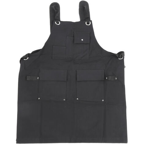 Tablier de travail en toile robuste pour camping et jardinage, pochettes de rangement outils, sangle ajustable taille XL