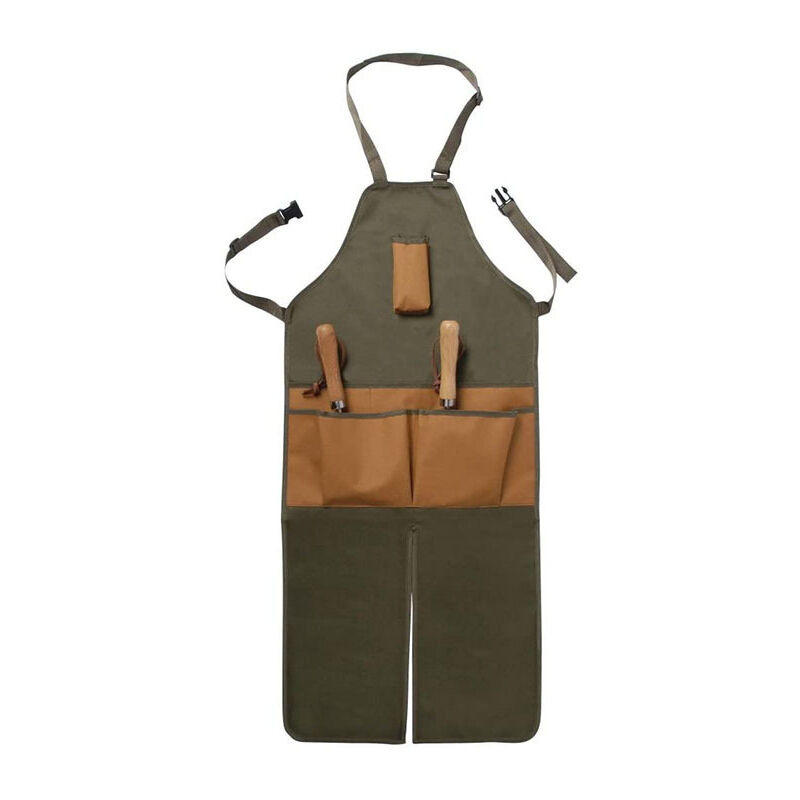Linghhang - Tablier d'extérieur en tissu Oxford multi-poches pour le jardinage et l'élagage Tablier de ferme étendu pour le jardinage et l'élagage