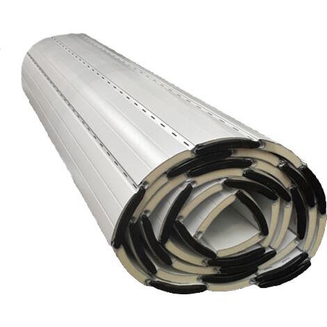 Tablier en aluminium AHS 55 sur-mesure – Agrafage PVC avec mousse polyuréthane – Résistance à l'usure – Enroulement intérieur/extérieur – Lakal