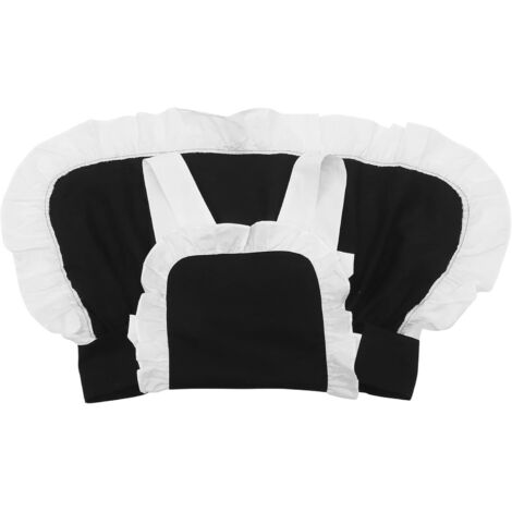 Tablier en coton pour femme avec bord volanté, vêtements de cuisine