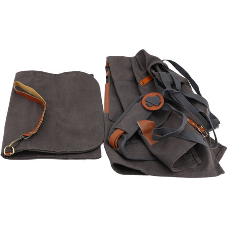 Tablier en toile imperméable à l'huile pour barbier croisé multi-poches travail réglable pour le travail du bois coiffeur