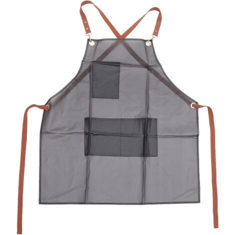 Tablier imperméable en TPU avec bretelles croisées dans le dos, résistant