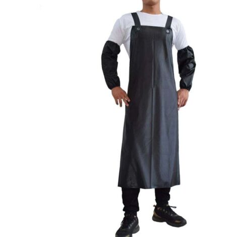 Tablier imperméable pour hommes, à bretelles réglables, tablier de protection pour atelier industriel,Procurez-vous une paire de manches imperméables