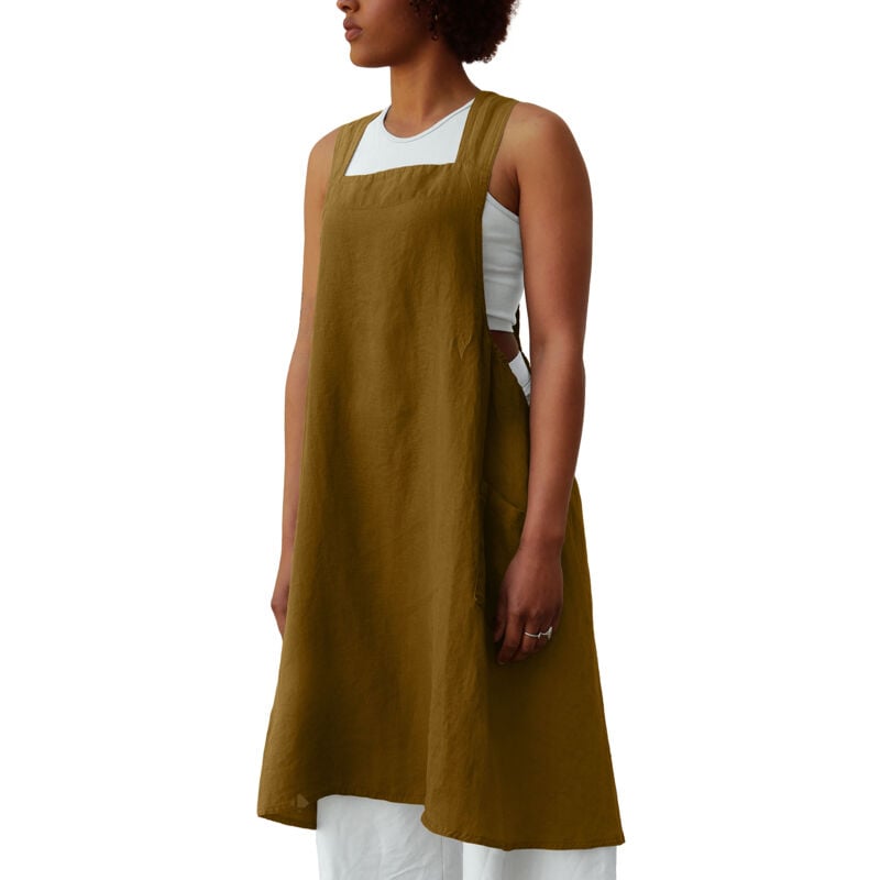 Linnea - Tablier japonais lin lavé melodie