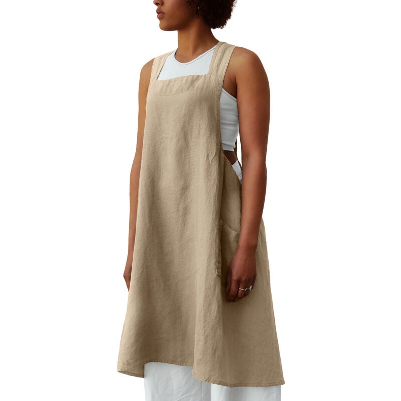 Linnea - Tablier japonais lin lavé melodie