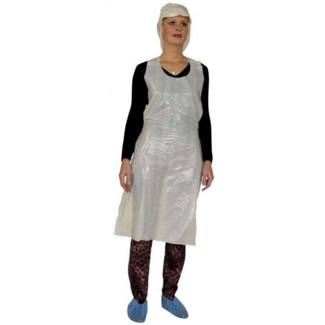 Tablier jetable agro-alimentaire Tidy Professional Aprons (Lot de 100) Blanc Unique