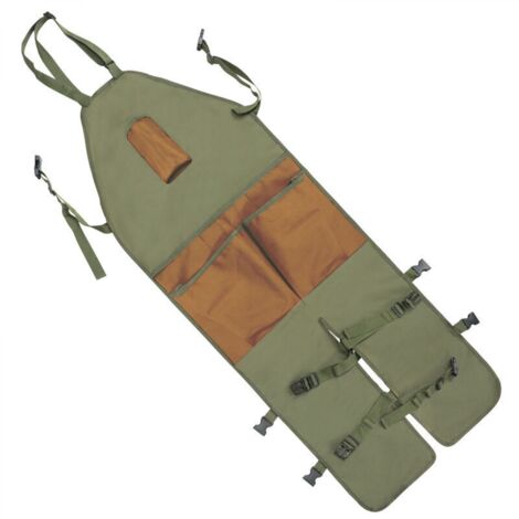 Tablier-legging de jardinage, vert, 118 x 45 cm, 1 tablier de plomberie, legging d'extérieur multipoches, tablier de cueillette