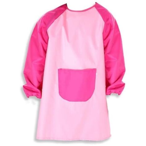 Tablier Peinture Enfant - Rose - Imperméable - Pour 5-11 ans
