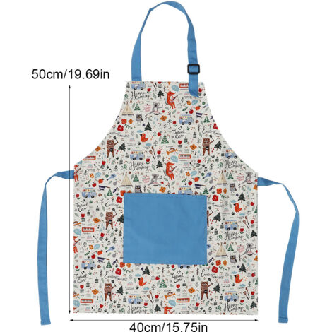Tablier pour enfants, Tablier cuisine pour enfants, Tablier peinture pour enfants, Tablier bricolage pour enfants, Tablier de cuisine 100% coton avec pochette, tablier à taille ajustable, pour peintur