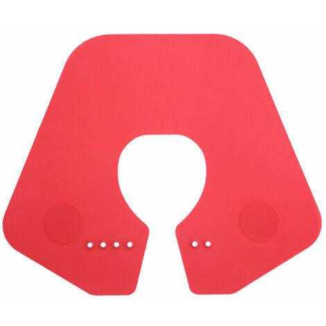 Tablier Reglable De Cape De Cou De Silicone Pour Le Collier De Coupe De Coiffure De Teinture De Cheveux De Coupe De Cheveux Pour Le Styliste De Salon De Coiffure, Rouge
