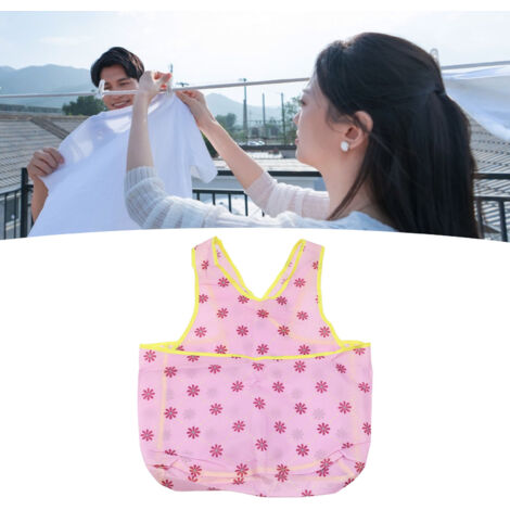 Tablier Séchant Légère Maison Séchoir Pluche Oxford Résistant à l'eau Tablier Sans Manches Organisateur Portable avec Grande Pochette Tablier Ménage Moderne Portable Étanche Pratique Multifunction Mai