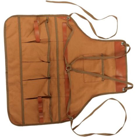 Tablier Toile Épaisse Avec Bretelles Croisées Pour Barbecue Camping Et