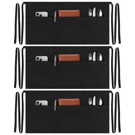 Tabliers de serveur (lot de 3) avec 3 poches